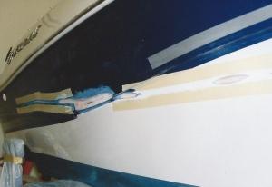 Boat repairs, refinishing and maintenance by Miliner Marine Services, Eliot, Maine, USA