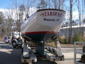 Boat repairs, refinishing and maintenance by Miliner Marine Services, Eliot, Maine, USA